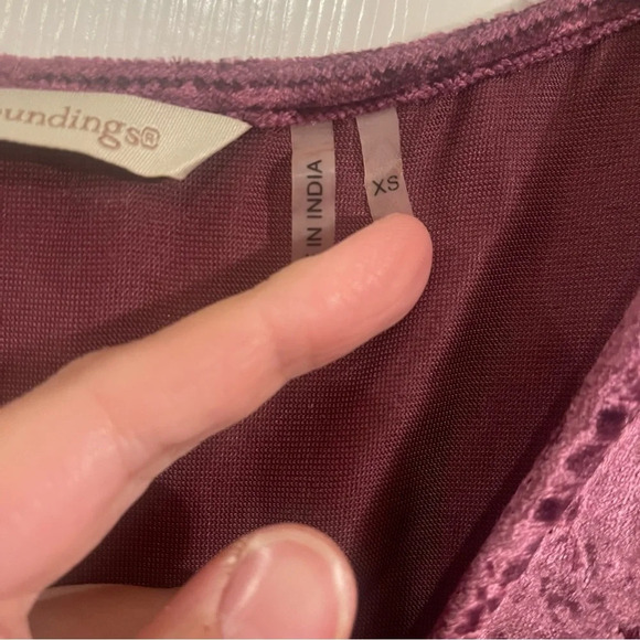 Soft Surroundings Embroidered Velvet Boho Shift Dress Sz XS - Picture 5 of 8